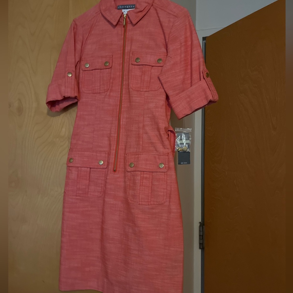 Pink Zip-Front Dress